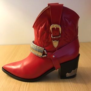 Toga Pulla red cowboy boots